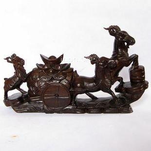 INPHIC-越南紅木工藝品 三陽羊開泰 木雕刻招財家居風水擺飾