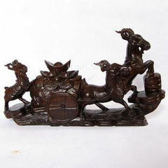 INPHIC-越南紅木工藝品 三陽羊開泰 木雕刻招財家居風水擺飾