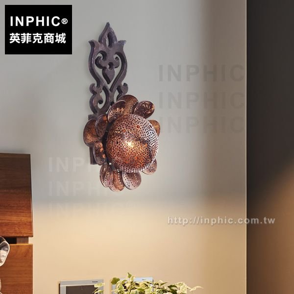 INPHIC-泰國餐廳別墅燈飾會所椰殼壁燈燈具酒店東南亞