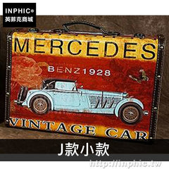 INPHIC-攝影道具手提箱收納歐式家居防水裝飾櫥窗仿古復古皮箱-J款小款