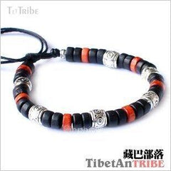 INPHIC-男款手鏈 藏銀桃木避邪護身繩編手鏈 桃森手鏈 手鏈
