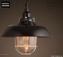 INPHIC- 工業風格復古吊燈美式創意咖啡館酒吧吧臺鍋蓋鳥籠單頭吊燈-M款