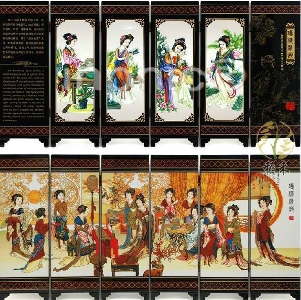 INPHIC-漆器小屏風客廳裝飾擺飾 中國特色公關 瓊樓精韻