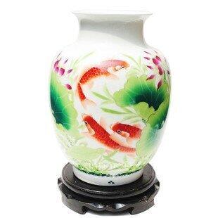 INPHIC-ZF-A040 景德鎮粉彩 手繪陶瓷花瓶 連年有餘 收藏工藝品