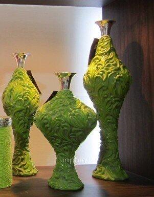 INPHIC-樹脂工藝後現代新古典 家居裝飾品綠色花瓶器大款擺件
