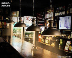 INPHIC- 美式鄉村工業復古鐵藝燈罩咖啡廳吧臺餐廳懷舊老吊燈