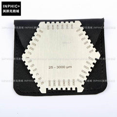 INPHIC-分析測量不銹鋼六角濕膜梳 濕膜測厚儀 濕膜卡片 梳規 25-3000um 測試儀實驗儀器