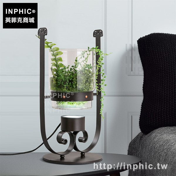 INPHIC-書桌辦公床頭美式田園飯桌盆栽檯燈臥室北歐植物檯燈現代