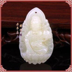 INPHIC-開光和田玉南無普賢菩薩項墜吊墜生肖龍蛇守護神屬龍蛇本命佛