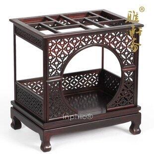 INPHIC-木雕明清家具老紅木工藝品 微縮家具擺飾 紫檀木月門床