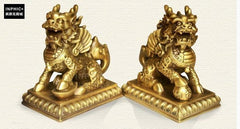 INPHIC-開運 開光純銅麒麟辦公室銅麒麟裝飾品家居客廳招財麒麟工藝品