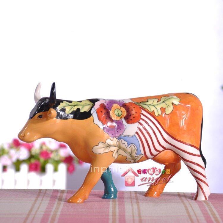 INPHIC-歐美家居美式牛陶瓷擺飾生日禮節品家居擺飾擺飾
