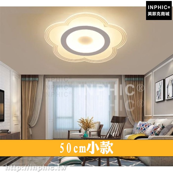 INPHIC-led燈燈具現代花形臥室燈房間燈簡約兒童房幾何LED吸頂燈-50cm小款