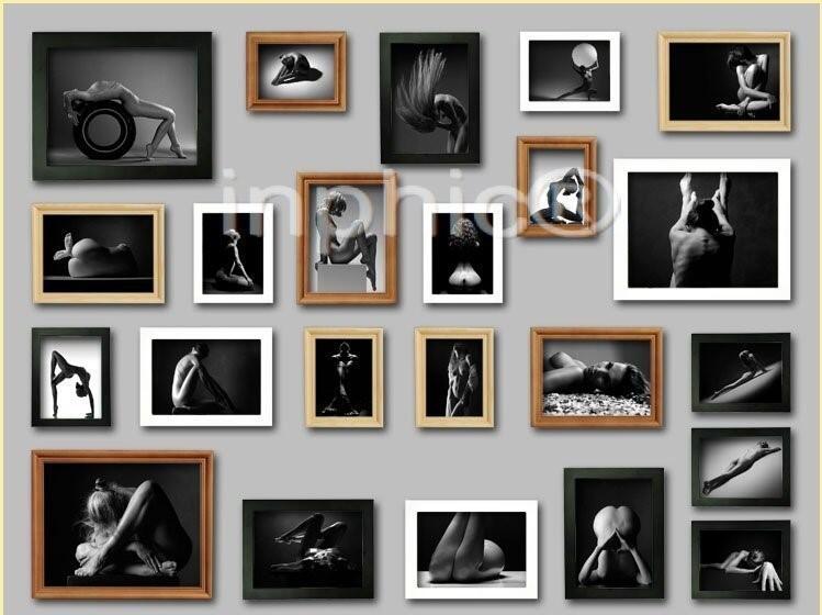 INPHIC-23框實木照片牆相框牆照片牆相框組合有框畫藝術照片牆
