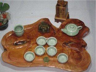 INPHIC-多款老杉根雕茶盤實木 功夫茶具茶海托盤送配件12樣