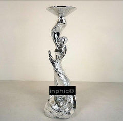 INPHIC-歐式新古典家居裝飾工藝品擺設鍍銀自由美女燭臺擺飾