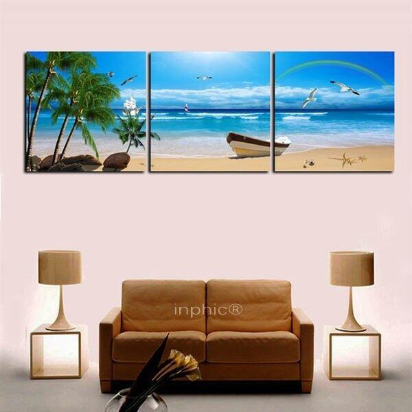 INPHIC-【30x30cm】客廳現代風景壁畫現代臥室床頭海灘海鷗 【無框畫】