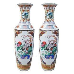 INPHIC-ZF-F014 景德鎮 陶瓷 落地大花瓶 福壽圖 工藝擺設 復古花瓶