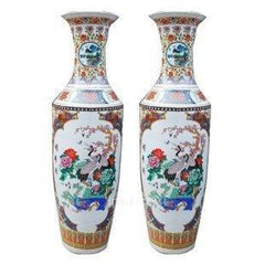 INPHIC-ZF-F014 景德鎮 陶瓷 落地大花瓶 福壽圖 工藝擺設 復古花瓶