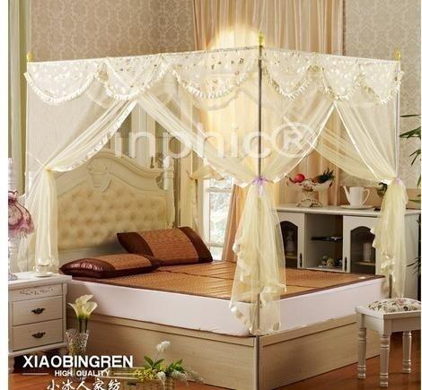 INPHIC-冰爽蚊帳加粗加厚三開門不鏽鋼宮廷蚊帳方頂蚊帳落地蚊帳