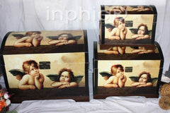 INPHIC-工藝家居特色儲物箱 收納箱天使的夢想百寶箱3件套