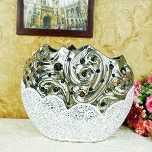 INPHIC-歐式時尚現代陶瓷花瓶 玻璃馬賽克工藝花插 家居軟裝修婚房擺設