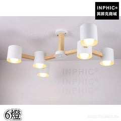 INPHIC-臥室書房個性餐廳北歐燈具吊燈簡約實木客廳原木-6燈