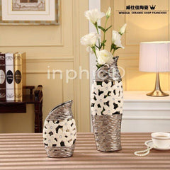 INPHIC-鏤空鑲鑽石陶瓷花瓶 新古典家居飾品擺飾 後現代家居裝飾器皿