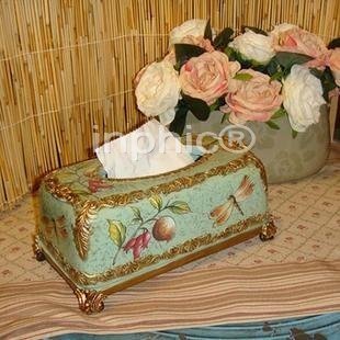 INPHIC-美式鄉村  手繪古典奢華樹脂紙巾盒