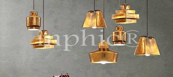 INPHIC-Loft歐式復古工業風酒吧臺美式服裝店簡約餐廳單頭破銅爛鐵吊燈 金字塔