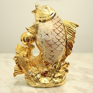 INPHIC-開運 招財陶瓷鯉魚擺飾開業家居飾品辦公室擺設陶瓷工藝擺設裝飾品