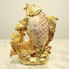 INPHIC-開運 招財陶瓷鯉魚擺飾開業家居飾品辦公室擺設陶瓷工藝擺設裝飾品