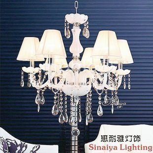 INPHIC-高貴水晶燈 現代時尚客廳餐廳燈 臥室唯美白玉吊燈三頭起