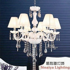 INPHIC-高貴水晶燈 現代時尚客廳餐廳燈 臥室唯美白玉吊燈三頭起