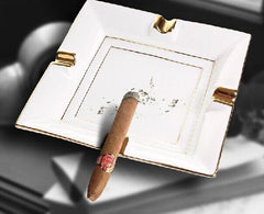 INPHIC-大款描金骨瓷雪茄煙灰菸灰缸高檔歐式酒店會所時尚陶瓷煙缸-INKQ001197A