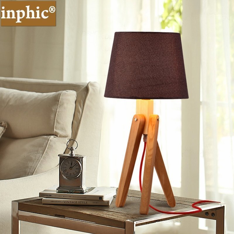 INPHIC-北歐風實木led台燈 書房臥室床頭燈現代簡約創意書桌台燈木藝燈具
