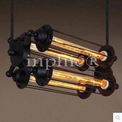 INPHIC-LOFT吊燈 美式鄉村復古工業風簡約餐廳咖啡廳酒吧臺鐵藝燈具 四頭橫款