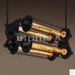 INPHIC-LOFT吊燈 美式鄉村復古工業風簡約餐廳咖啡廳酒吧臺鐵藝燈具 四頭橫款