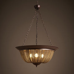 INPHIC-復古鋁材 工業風三頭餐廳客廳書房 咖啡廳 藝術流蘇燈罩吊燈