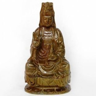 INPHIC-佛像 紅木工藝品木雕刻家居風水擺飾 坐蓮觀音 綠檀木蓮花觀音菩薩佛像