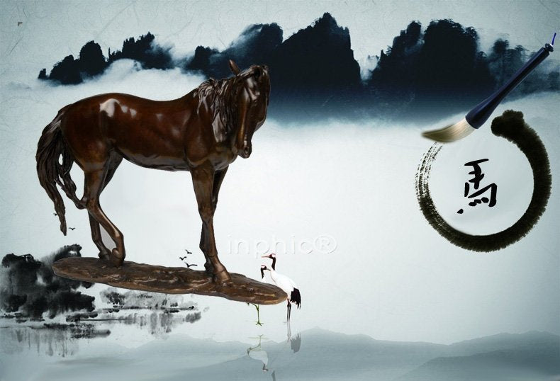 INPHIC-宗教 精品開光純銅馬到成功歐式銅馬工藝品家居裝飾品馬年擺設