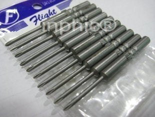 INPHIC-1.5mm SK2鋼材 尾圓4MM 電動電起子嘴--十字 1-50支包