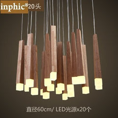 INPHIC-美式燈具客廳吊燈 創意個性大氣現代別墅餐廳咖啡廳實木led長吊燈 20頭