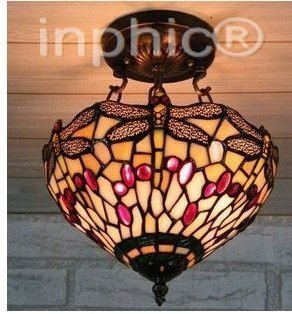 INPHIC-蜻蜓 臥室燈 復古家具搭配燈飾彩色玻璃 餐吊燈 陽檯燈飾
