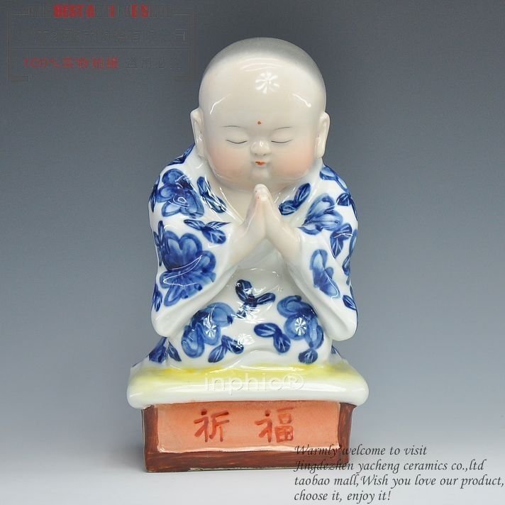 INPHIC-宗教 景韻陶瓷器 高檔雕塑人物瓷 《祈福》佛教用品 裝飾工藝品