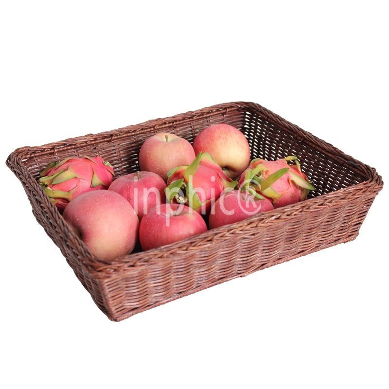 INPHIC-竹籃子收納籃藤編茶幾收納盒竹筐收納水果籃時尚麵包盤