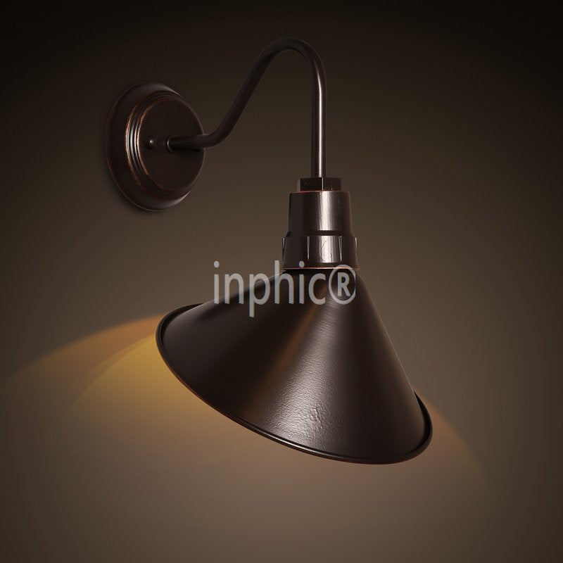 INPHIC-現代簡約鐵藝壁燈美式復古 咖啡廳酒吧走道陽臺喇叭牆壁燈