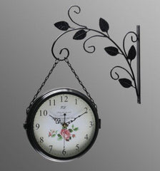 INPHIC-新款熱銷田園客廳掛鐘 雙面鐘 歐式鐵藝雙面掛鐘 田園靜音客廳