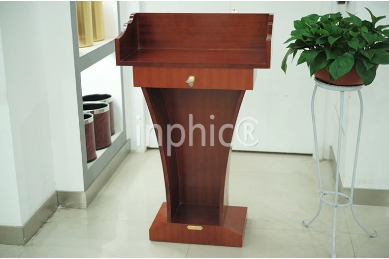 INPHIC-實木演講臺 迎賓臺 前臺接待臺 演講桌 諮客發言臺 主持臺 前臺