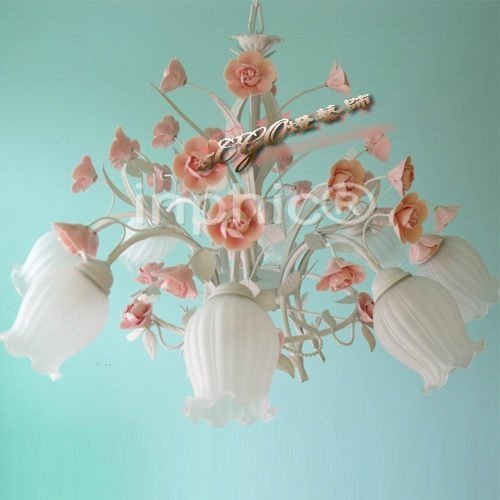 INPHIC-給力新款 特惠 歐式田園吊燈客廳燈主臥燈花草鐵藝燈具 喧妍8頭